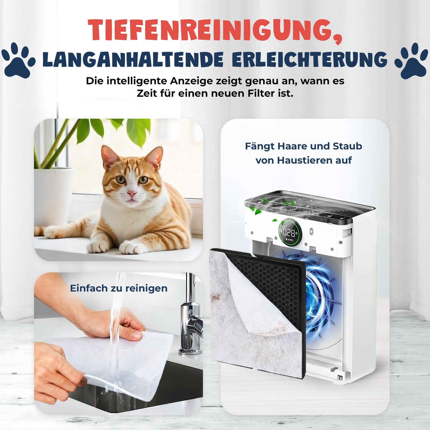 Luftreiniger mit Haustiermodus