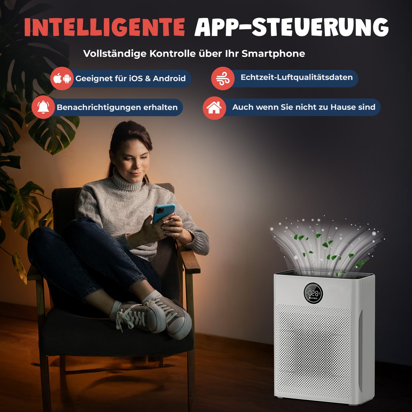 Luftreiniger mit Haustiermodus