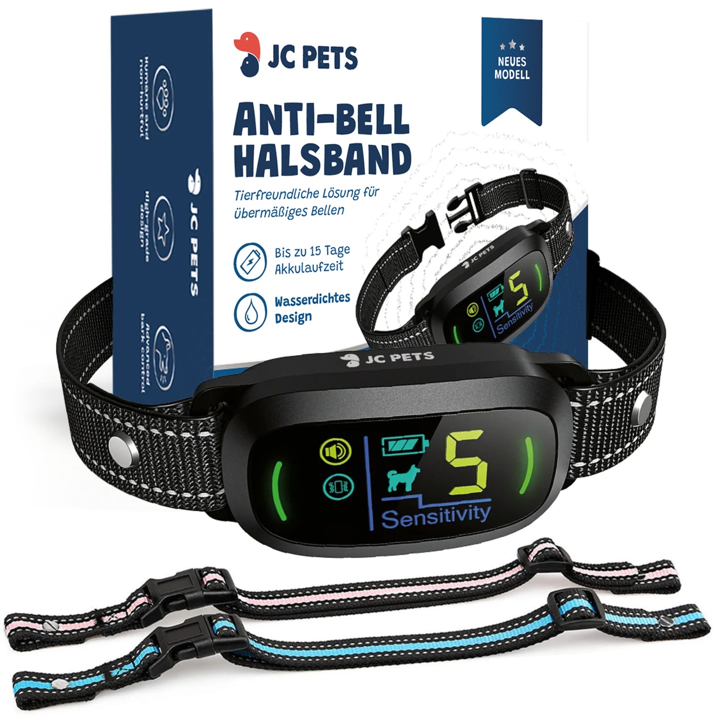 Anti-bell-halsband aufladbar premium
